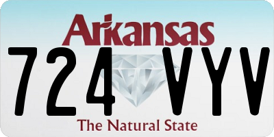 AR license plate 724VYV
