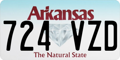 AR license plate 724VZD