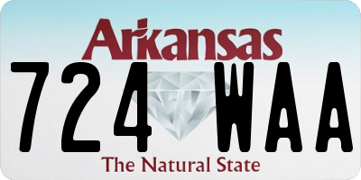 AR license plate 724WAA