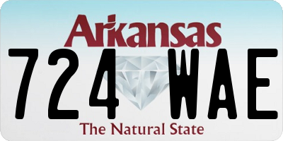 AR license plate 724WAE