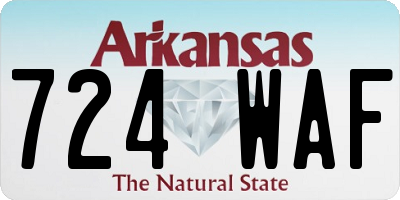 AR license plate 724WAF