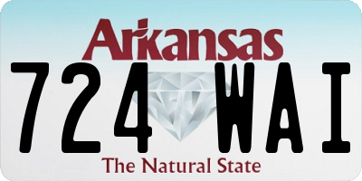 AR license plate 724WAI