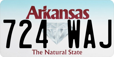 AR license plate 724WAJ