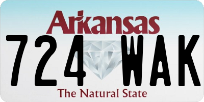AR license plate 724WAK