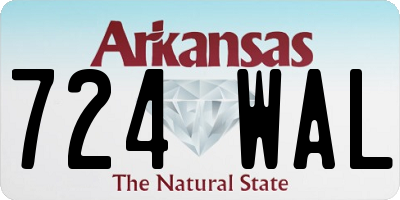 AR license plate 724WAL