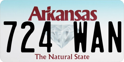 AR license plate 724WAN