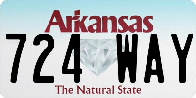 AR license plate 724WAY