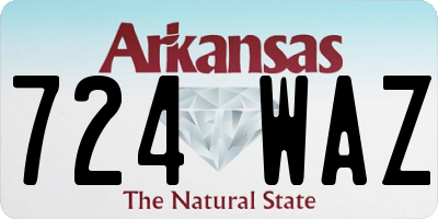 AR license plate 724WAZ