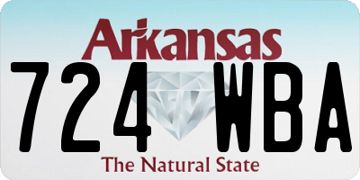 AR license plate 724WBA