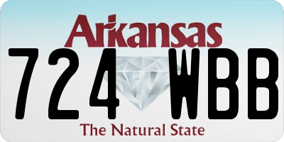 AR license plate 724WBB