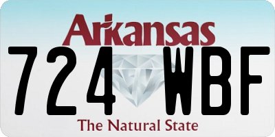 AR license plate 724WBF