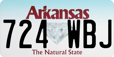 AR license plate 724WBJ