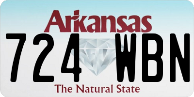 AR license plate 724WBN