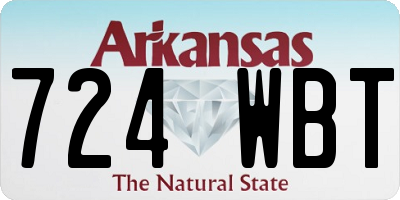 AR license plate 724WBT