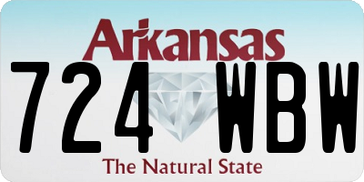 AR license plate 724WBW