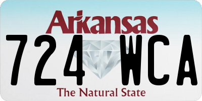 AR license plate 724WCA