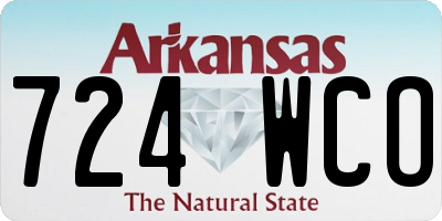 AR license plate 724WCO