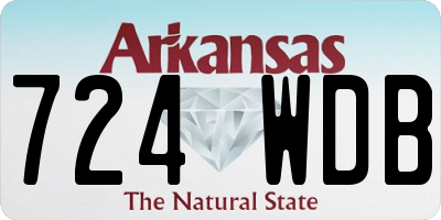 AR license plate 724WDB