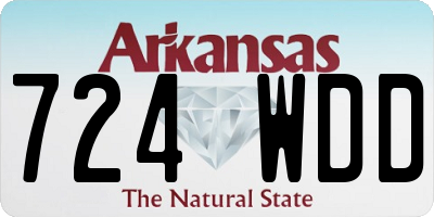 AR license plate 724WDD