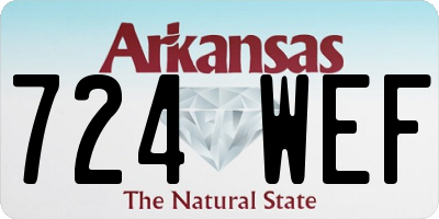 AR license plate 724WEF