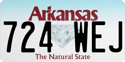 AR license plate 724WEJ