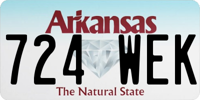 AR license plate 724WEK