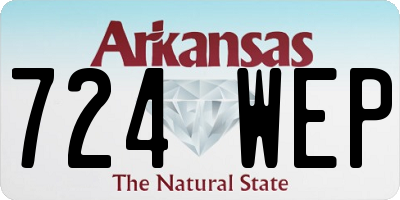 AR license plate 724WEP