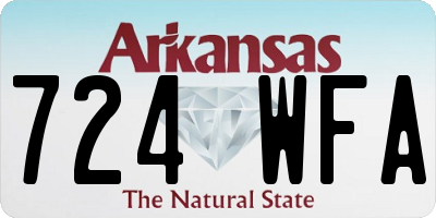 AR license plate 724WFA
