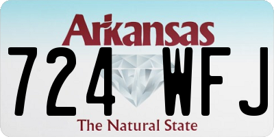 AR license plate 724WFJ