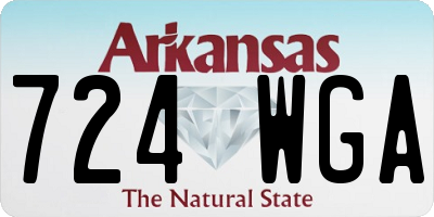 AR license plate 724WGA