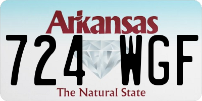 AR license plate 724WGF
