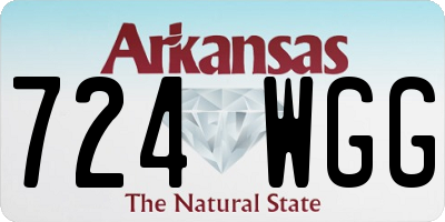 AR license plate 724WGG
