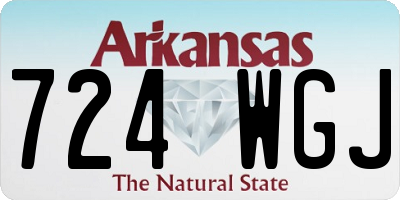 AR license plate 724WGJ