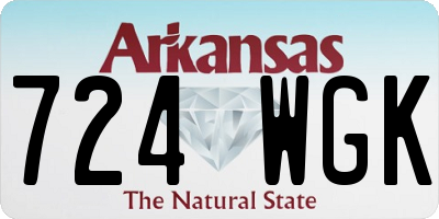 AR license plate 724WGK