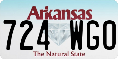AR license plate 724WGO