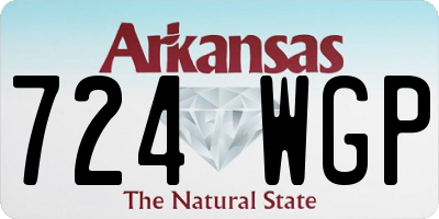 AR license plate 724WGP