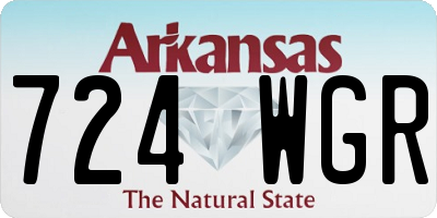 AR license plate 724WGR