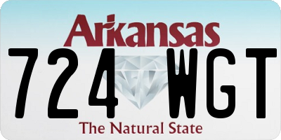 AR license plate 724WGT