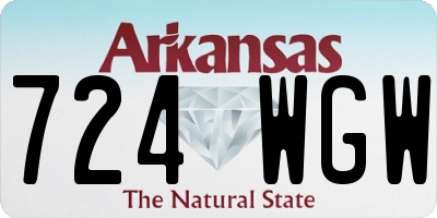 AR license plate 724WGW