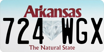 AR license plate 724WGX