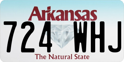 AR license plate 724WHJ
