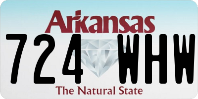AR license plate 724WHW