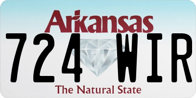 AR license plate 724WIR