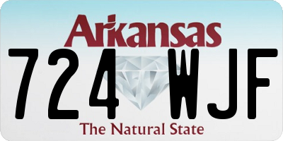 AR license plate 724WJF
