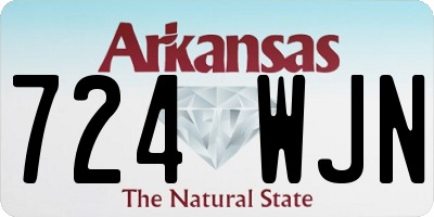 AR license plate 724WJN