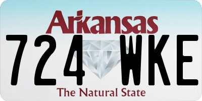 AR license plate 724WKE