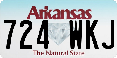 AR license plate 724WKJ