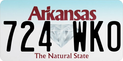 AR license plate 724WKO