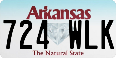 AR license plate 724WLK