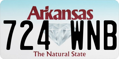 AR license plate 724WNB